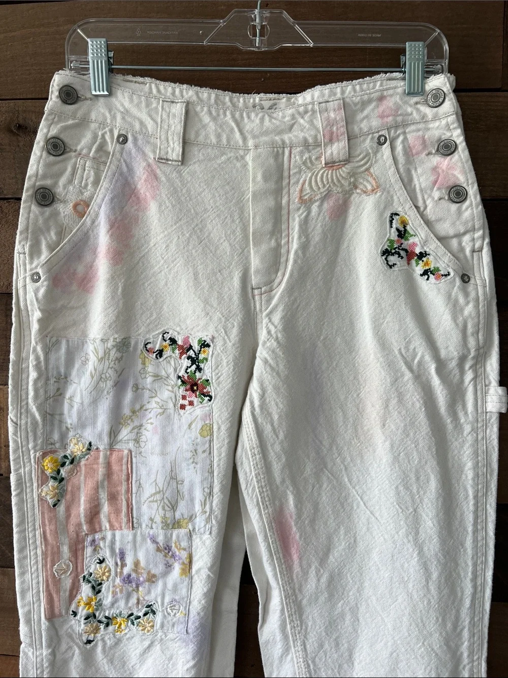 NWOT Free People Women's Love Alive Boyfriend Jeans in Antique White Size 26